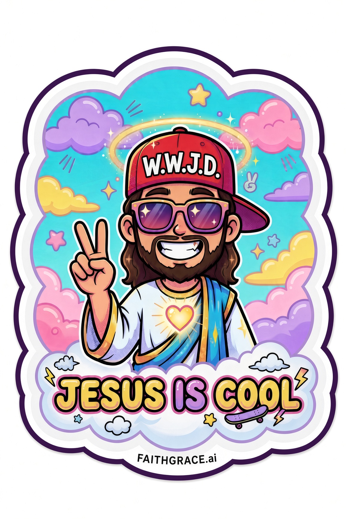 Jesus Is Cool — Kids — Sticker