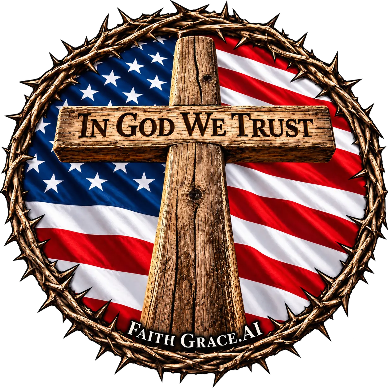 In God We Trust — Sticker (color)