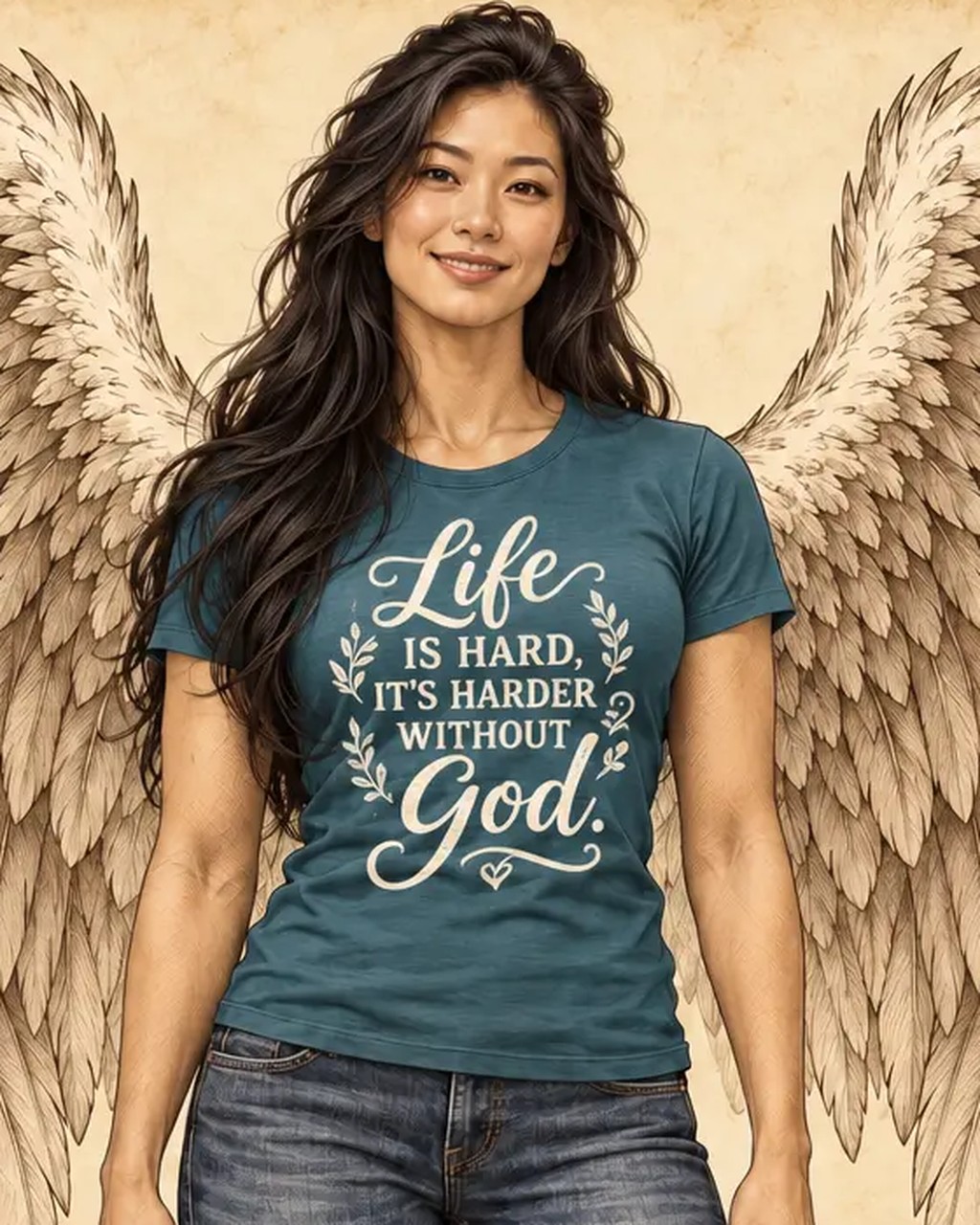 Life Is Hard Without God — Heavyweight tee